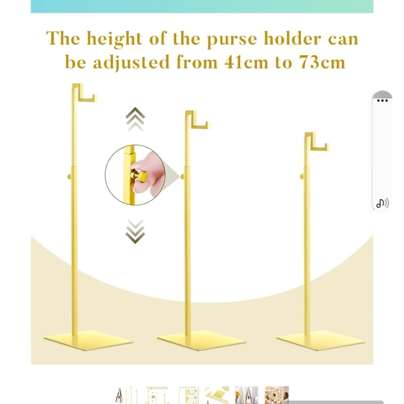 NWT:: Gold sturdy purse stand - Picture 5 of 8